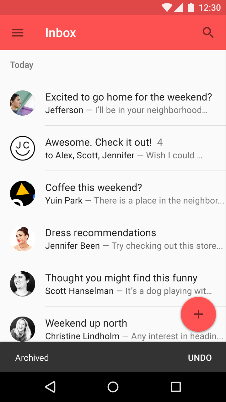Material Design 中的撤销确认选项显示在删除会话后