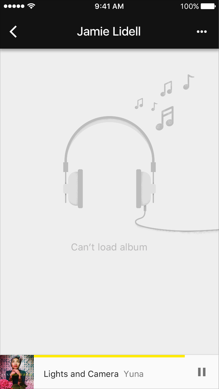 Material Design empty state for loading failure