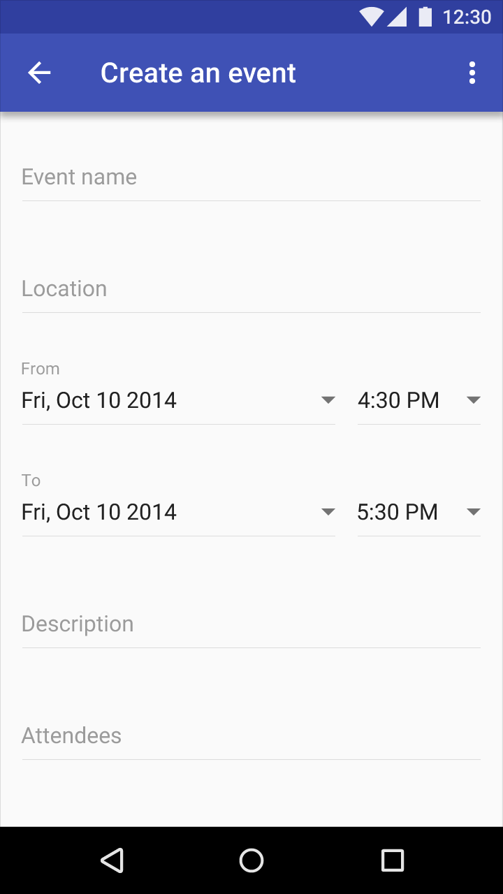 Material Design floating text label with input field