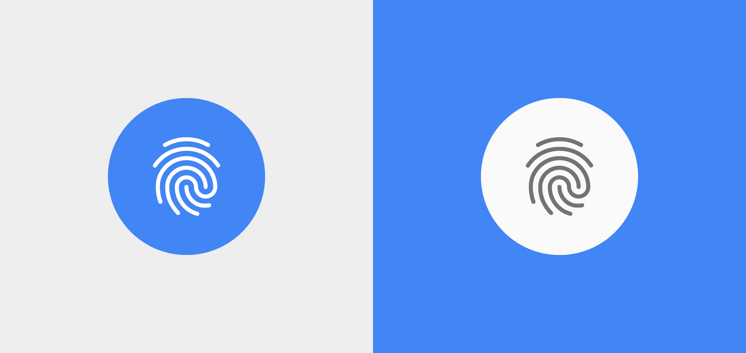 Customize circle color for Fingerprint icon in Material Design