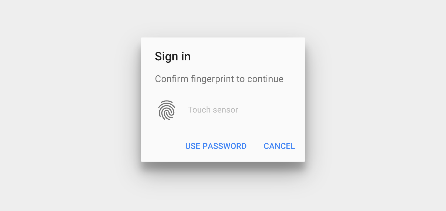 Dialog box with icon, no circular background, Material Design
