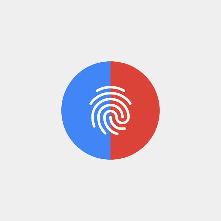 Avoid multi-colored Fingerprint icon in Material Design