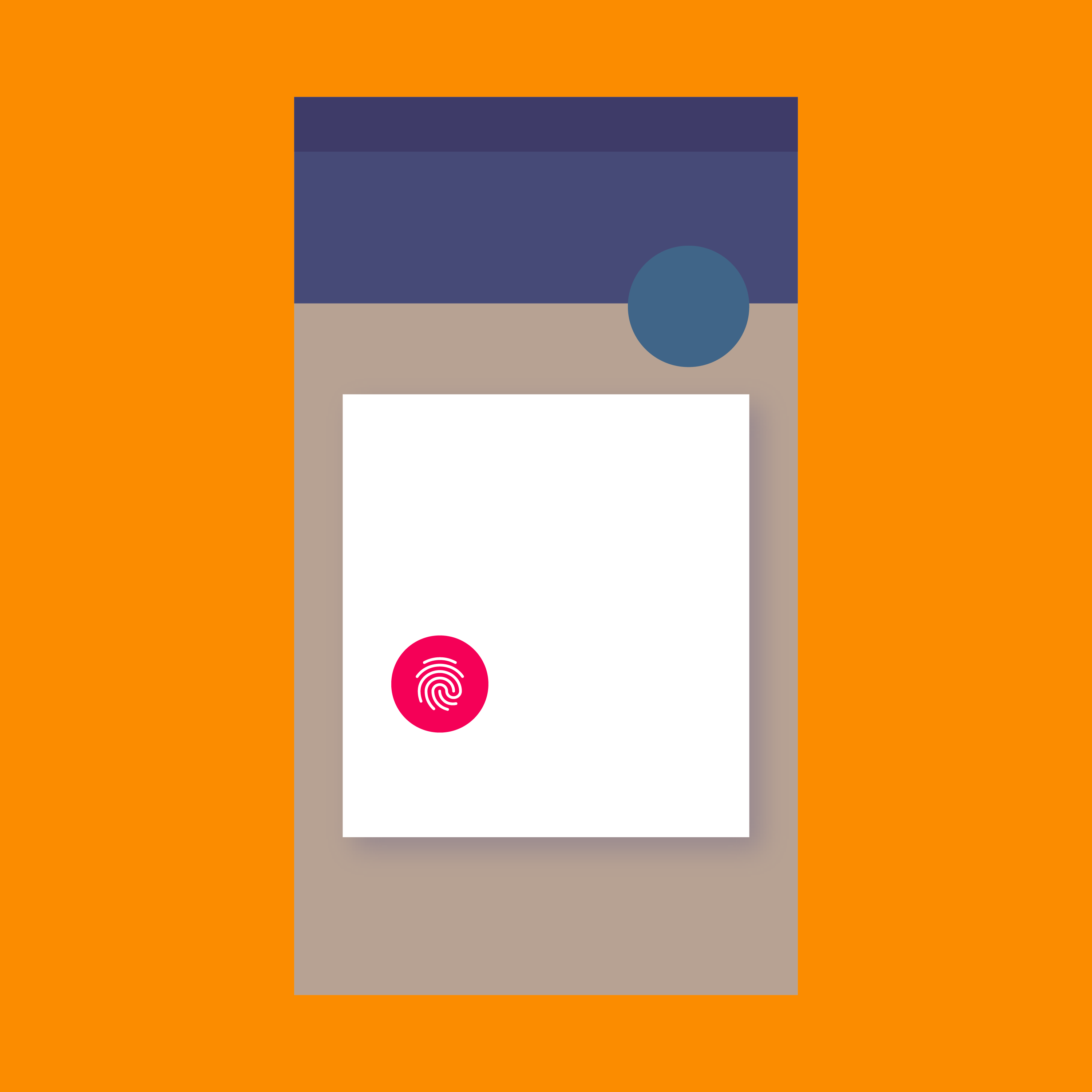 Fingerprint detection in Material Design for secure access