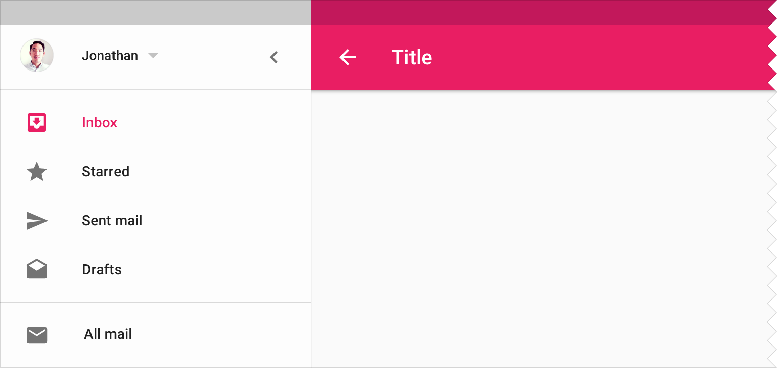 Material Design: Avoid persistent navigation drawers in complex apps