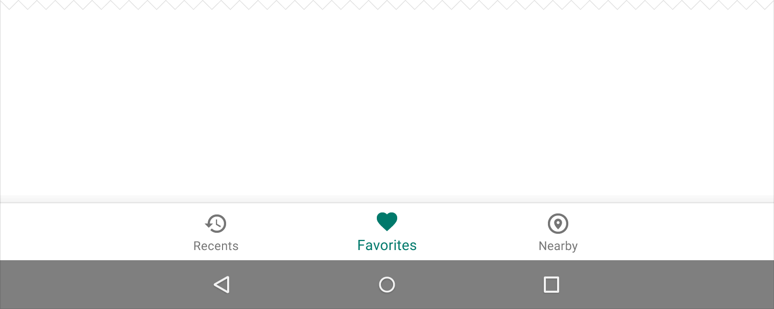 Material Design 中的底部导航栏示例