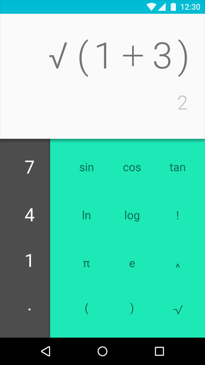 移动端嵌入式导航的 Material Design 示例