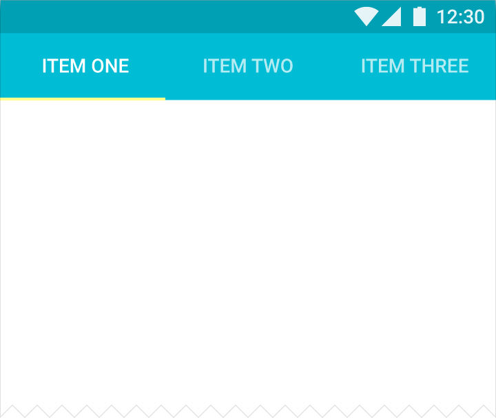 Material Design 中的三个选项卡示例
