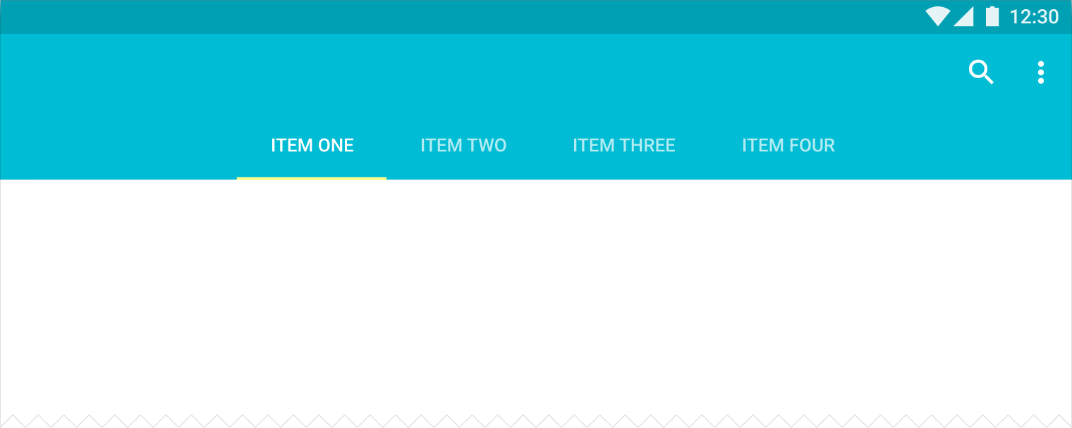 Material Design 中的平板端居中对齐选项卡