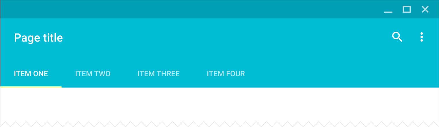 Material Design 中的左对齐选项卡示例,带标题和扩展头部