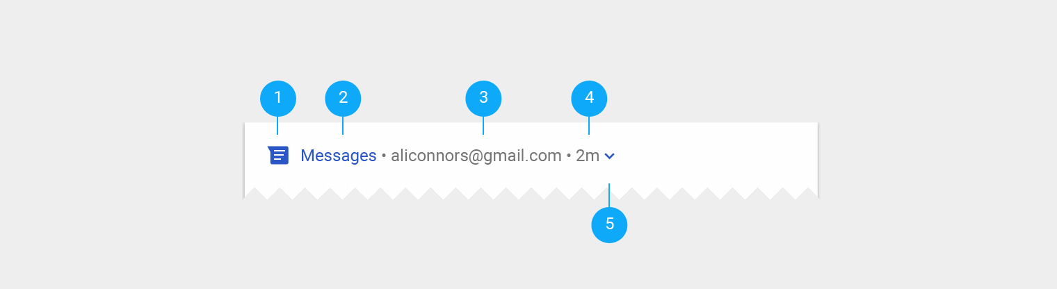 Material Design 通知的头部区域