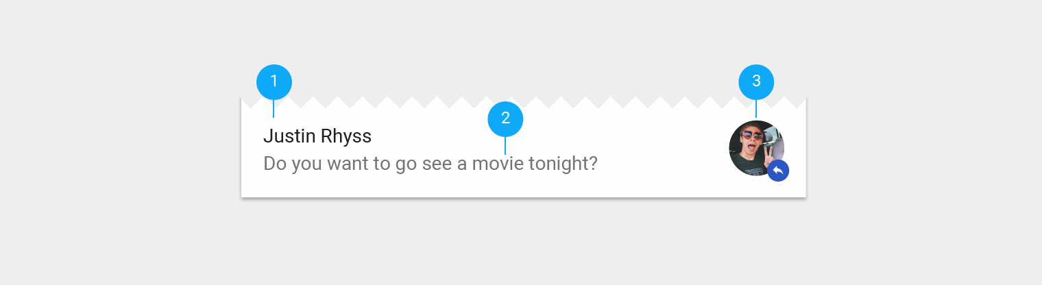 Material Design 通知的内容区域