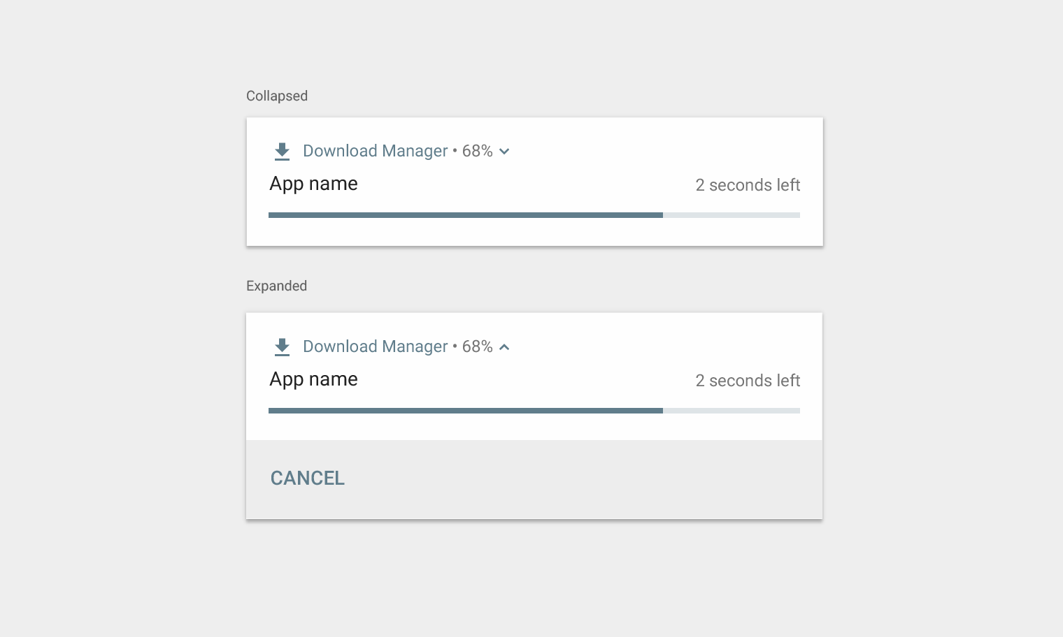 Material Design 通知的进度模板