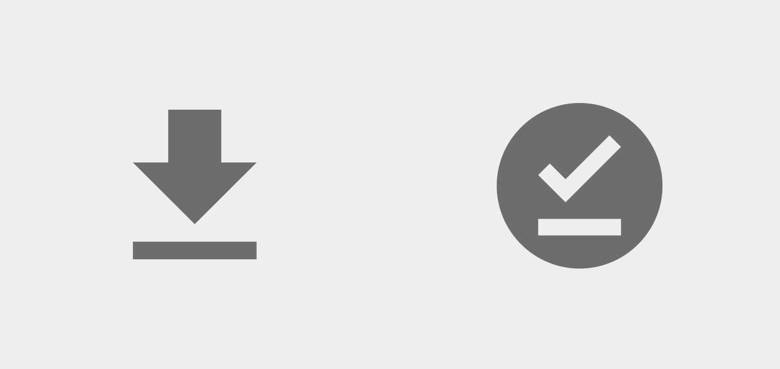 Material Design 中可用的下载和离线图钉图标