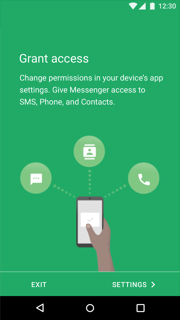 Material Design:应用需要权限才能运行