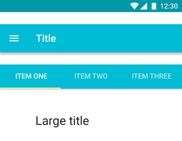 Material Design: status bar, navigation, and tab bars