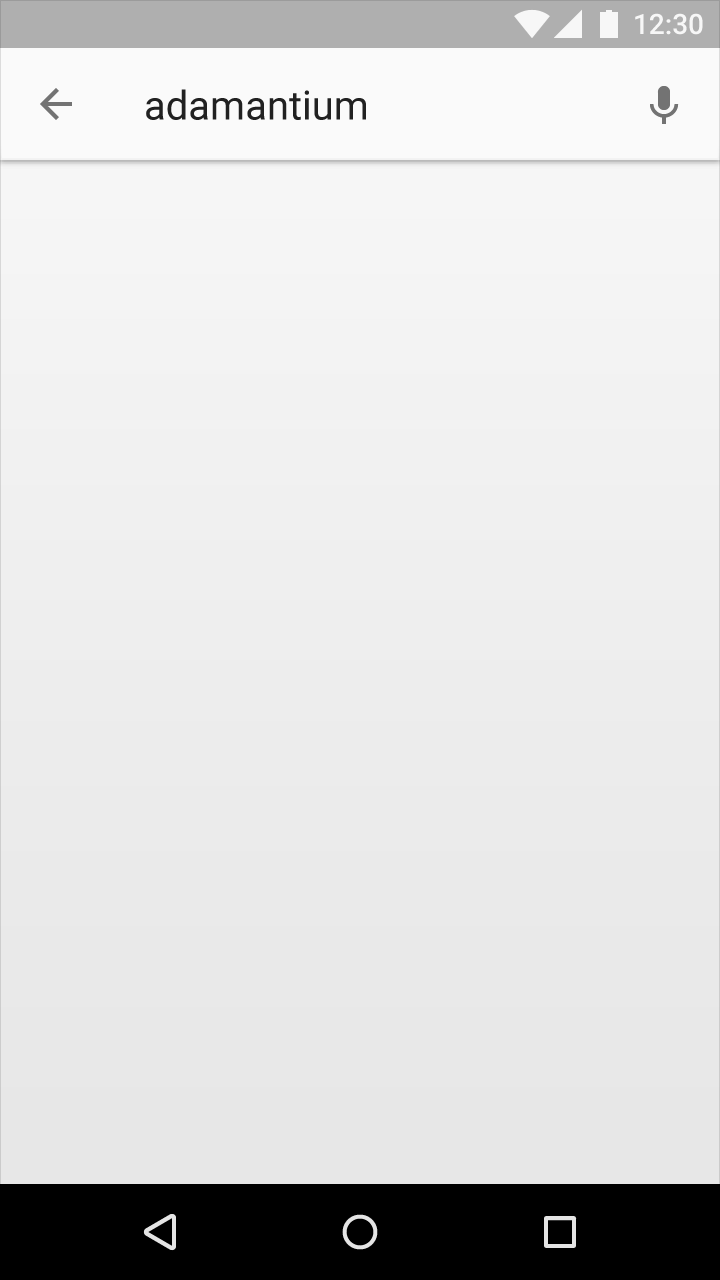 Material Design search results