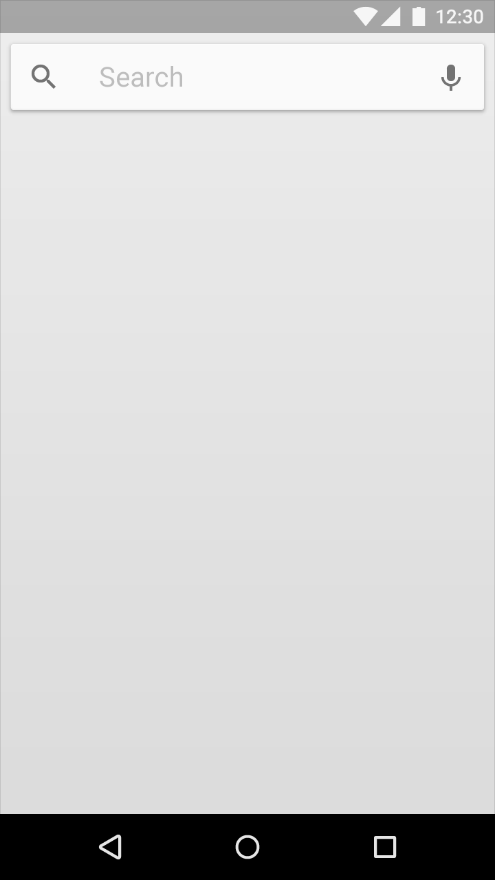 Persistent search box in Material Design