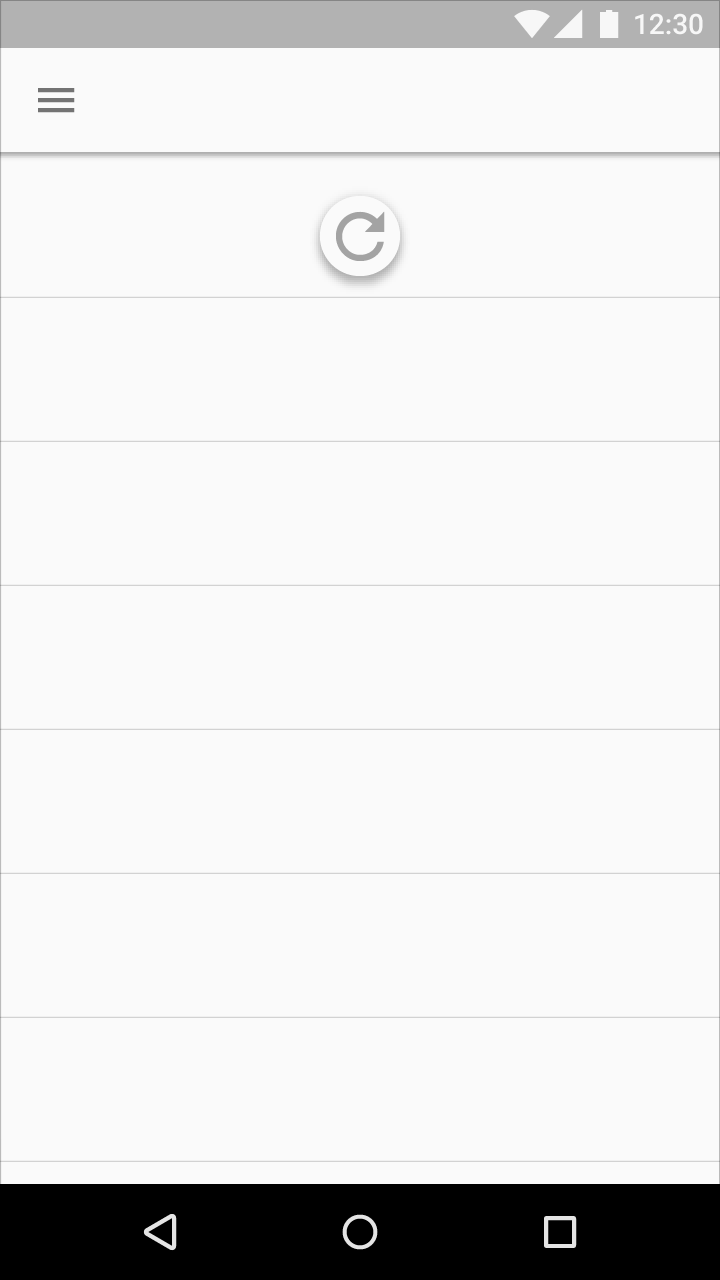 Material Design 中的刷新指示器位于内容顶部附近