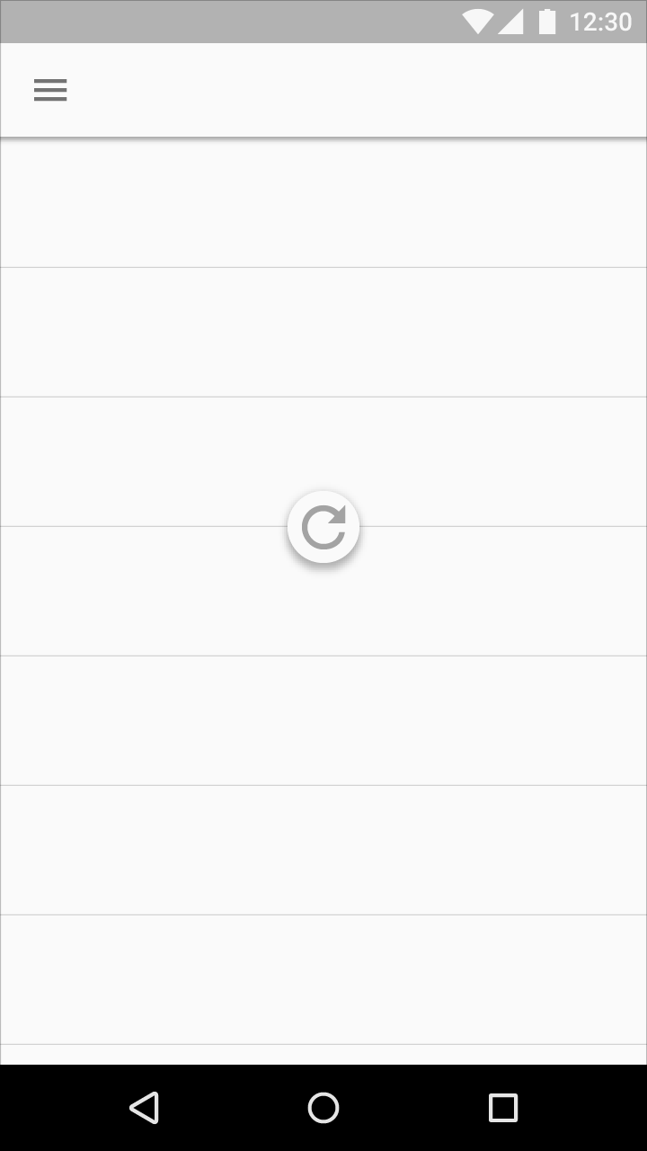 Material Design 中的刷新指示器位于内容顶部附近