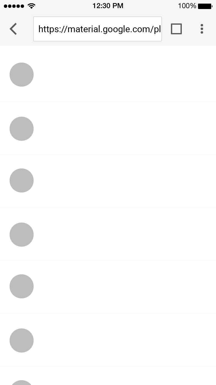 Material Design: Avoid edge swipes in web browsers