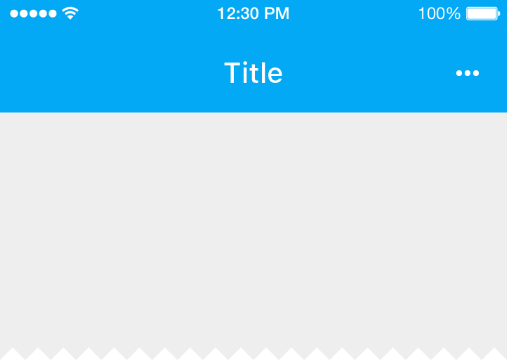 Material Design action overflow menu with three dots on iOS