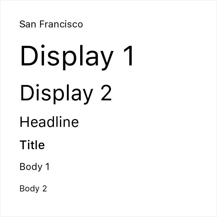 iOS uses San Francisco font for Material Design accessibility