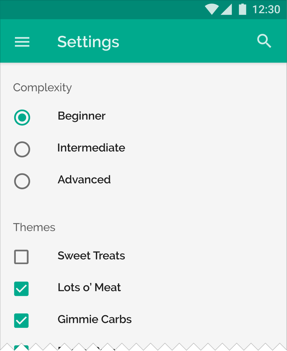 Material Design：使用主色表示已选中的按钮