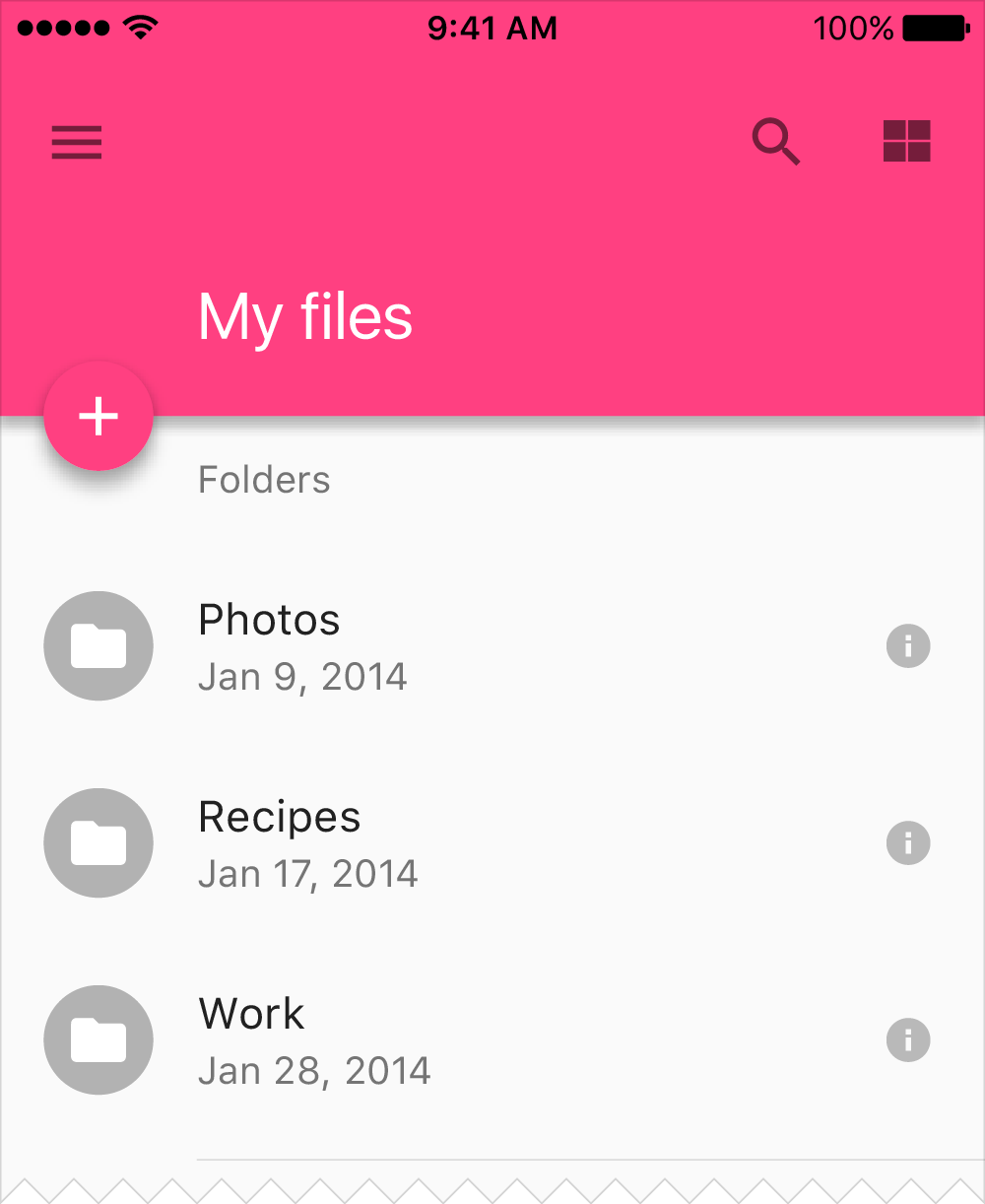 不要在 Material Design 元素上使用辅助色