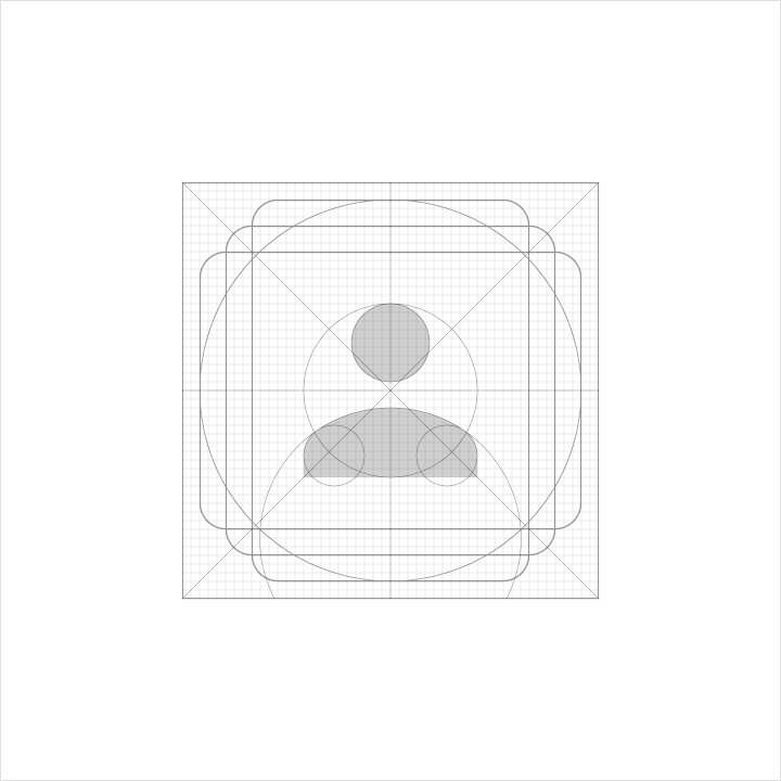 Construction of Material Design human iconography