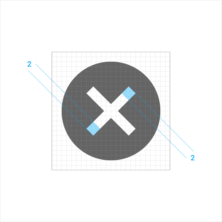 Counter stroke in Material Design icons