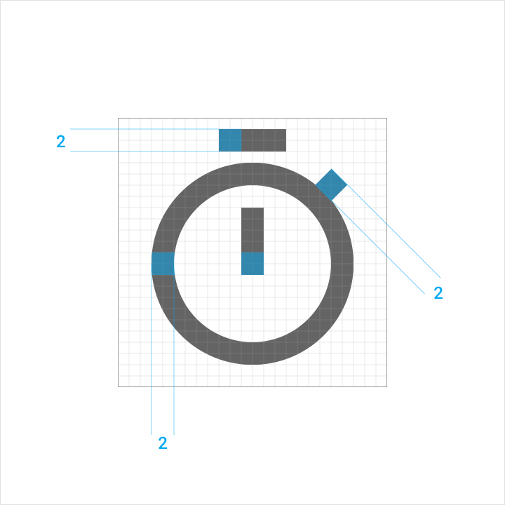 Curves and angles of strokes in Material Design icons