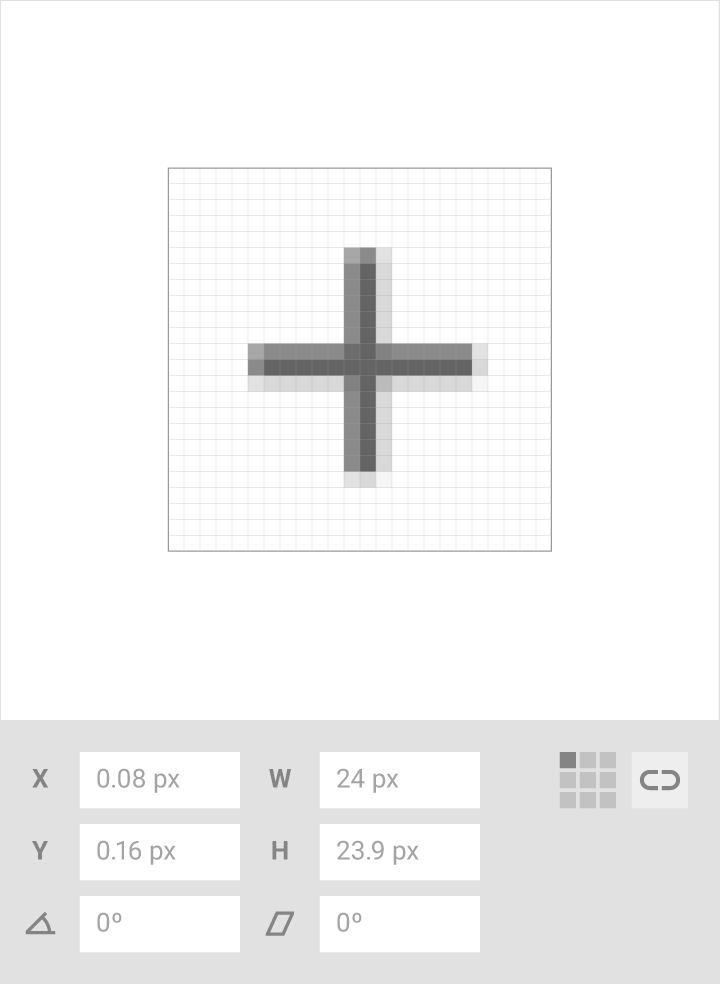 Material Design: Use icons on pixel without distortion