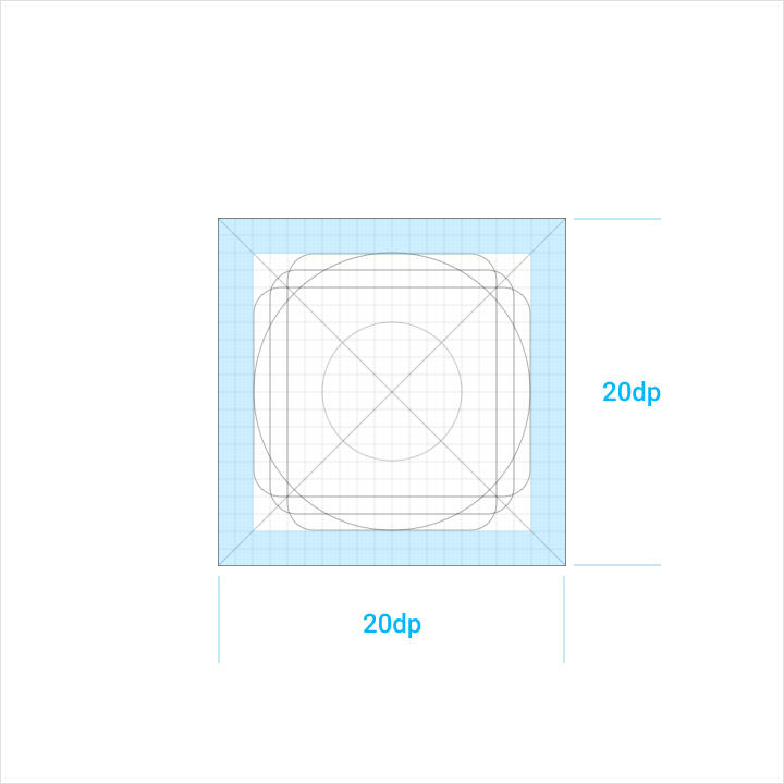 Padding for Dense Material Design icons