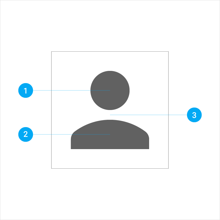 Upper body human iconography in Material Design