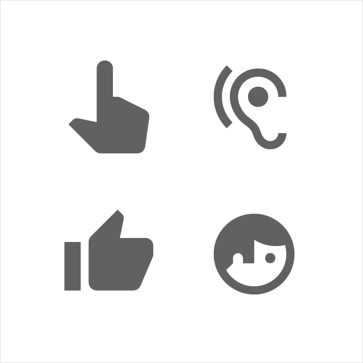 Example of detailed parts in Material Design human iconography