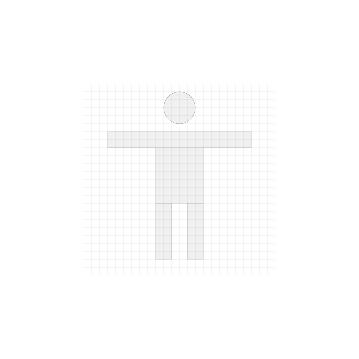 Form of full-body human iconography in Material Design
