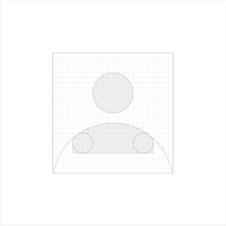 Form of upper-body human iconography in Material Design