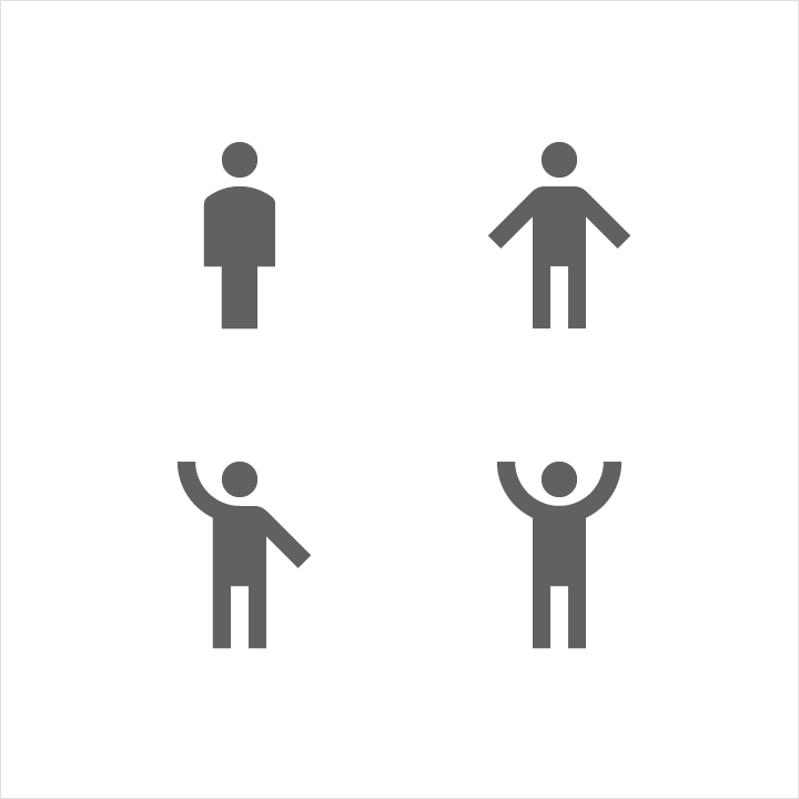 Full-body human iconography in Material Design