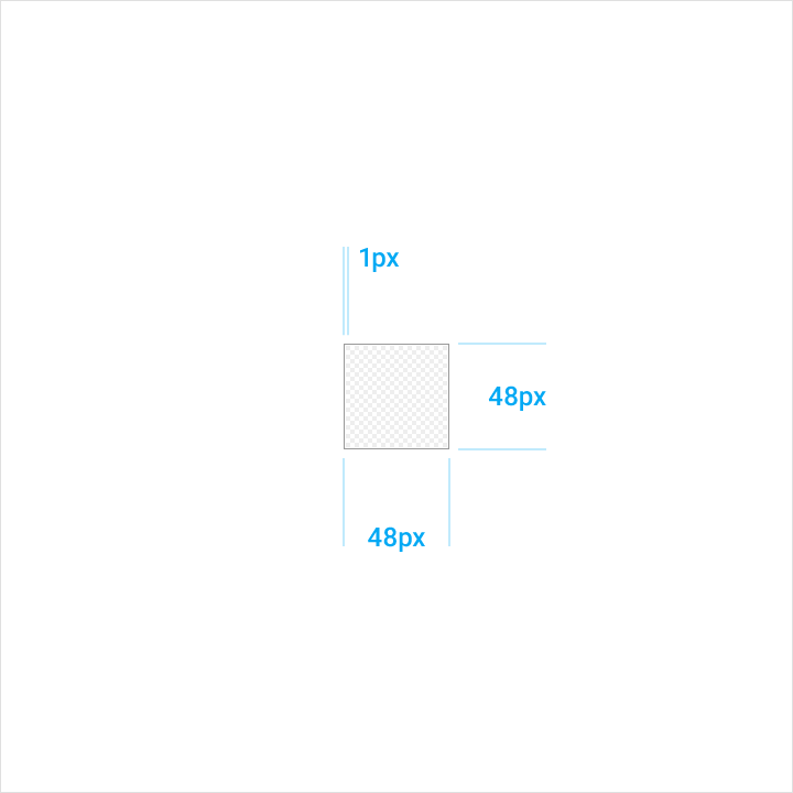 Material Design 1:1 Unit grid