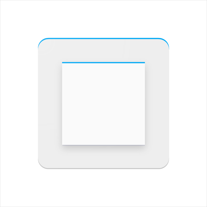 Material Design Product icon Tinted edge