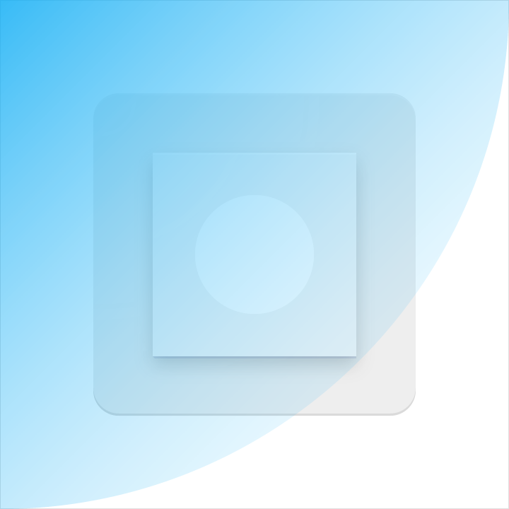 Material Design Product icon 45º angle lighting