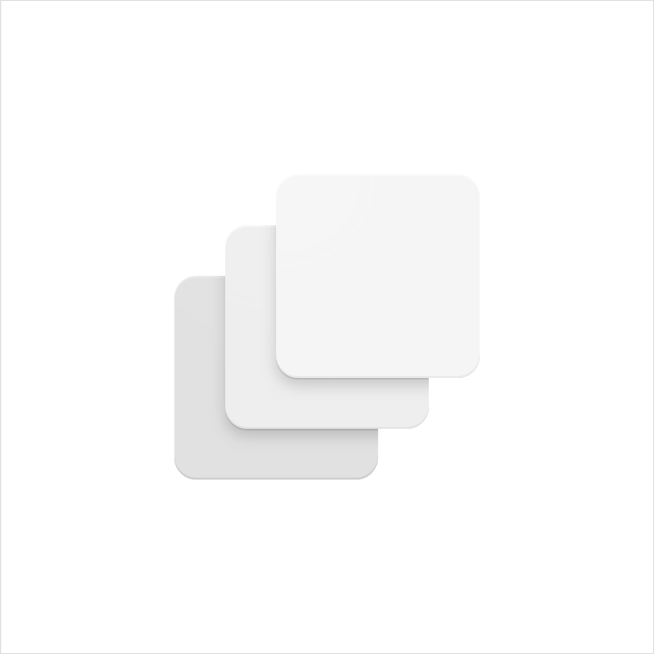 In Material Design product icons, do not exceed two overlapping elements