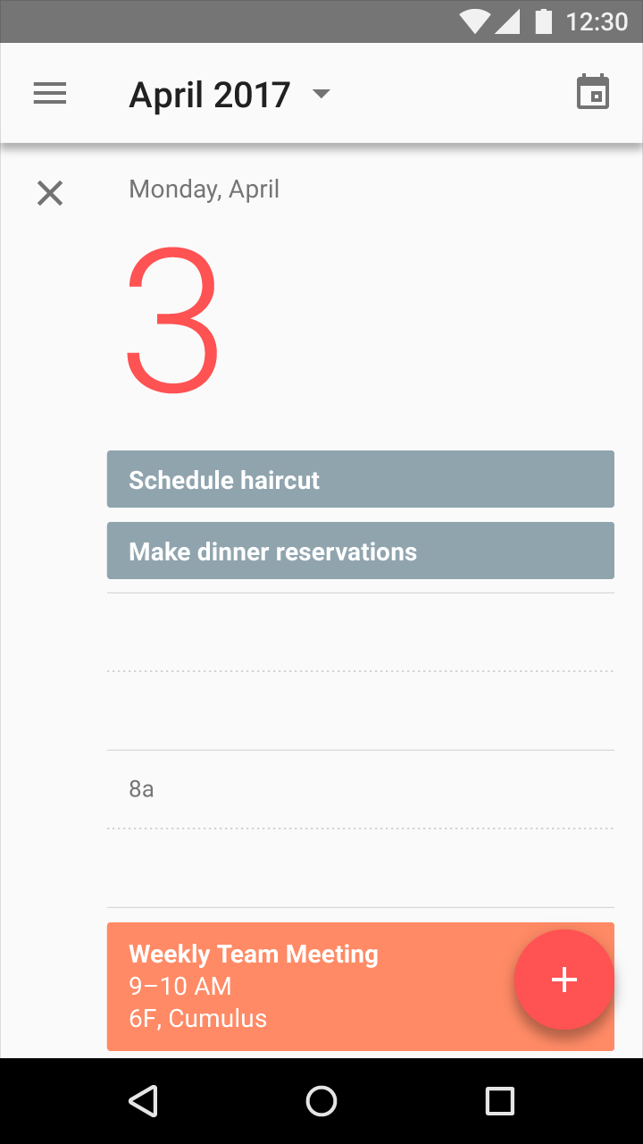 Material Design 中的英文 Display 样式示例