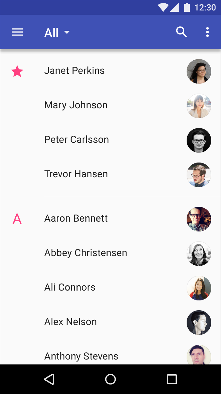 Material Design 中的英文标题样式示例