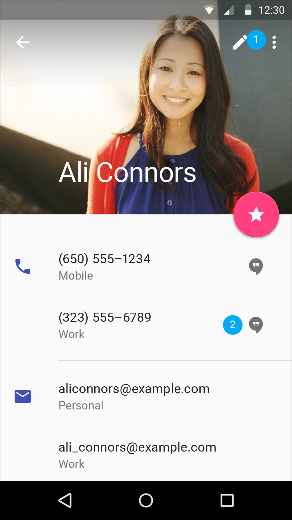 Edit and Chat icons in Material Design accessibility