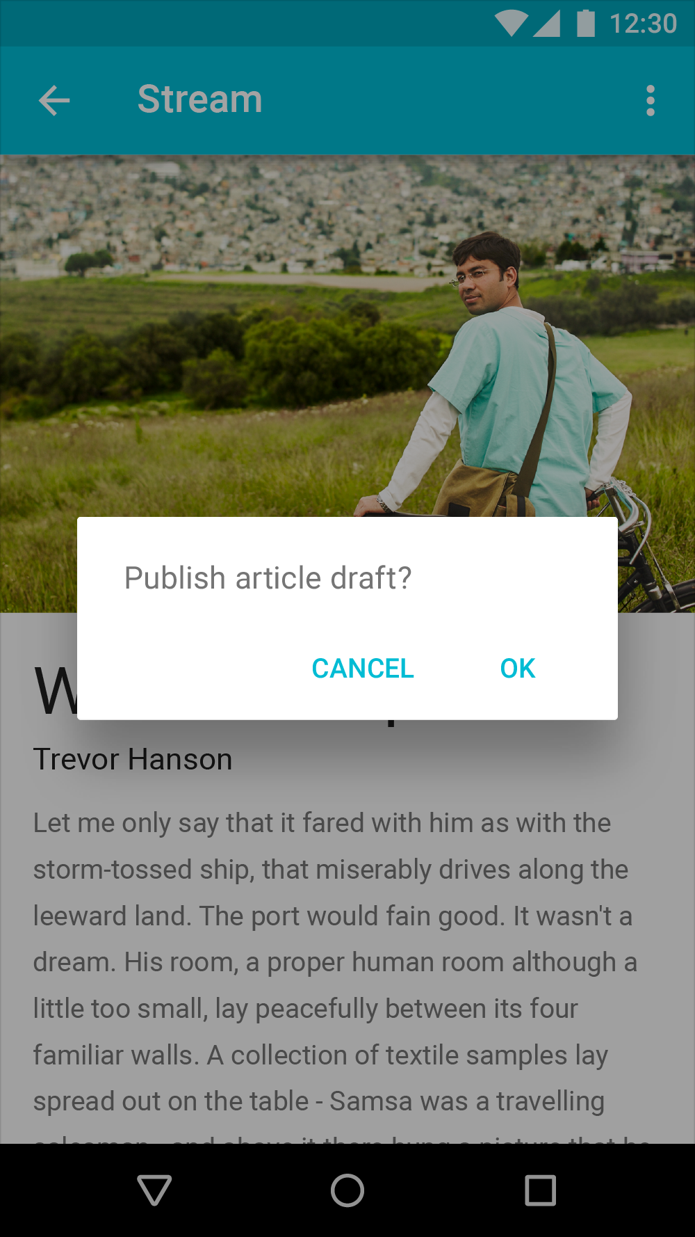 Standard platform dialog in Material Design