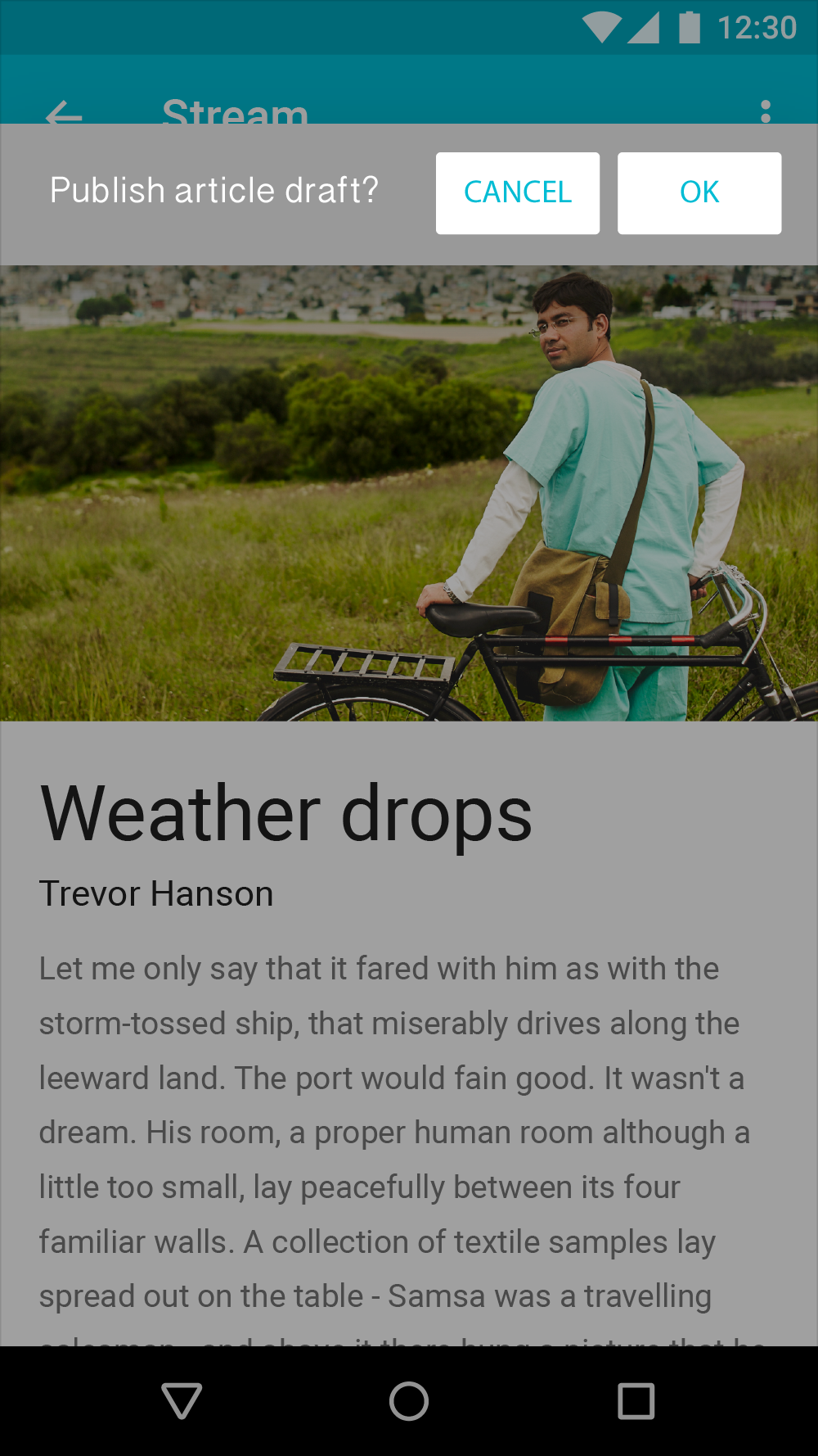 Non-standard dialog for standard task in Material Design