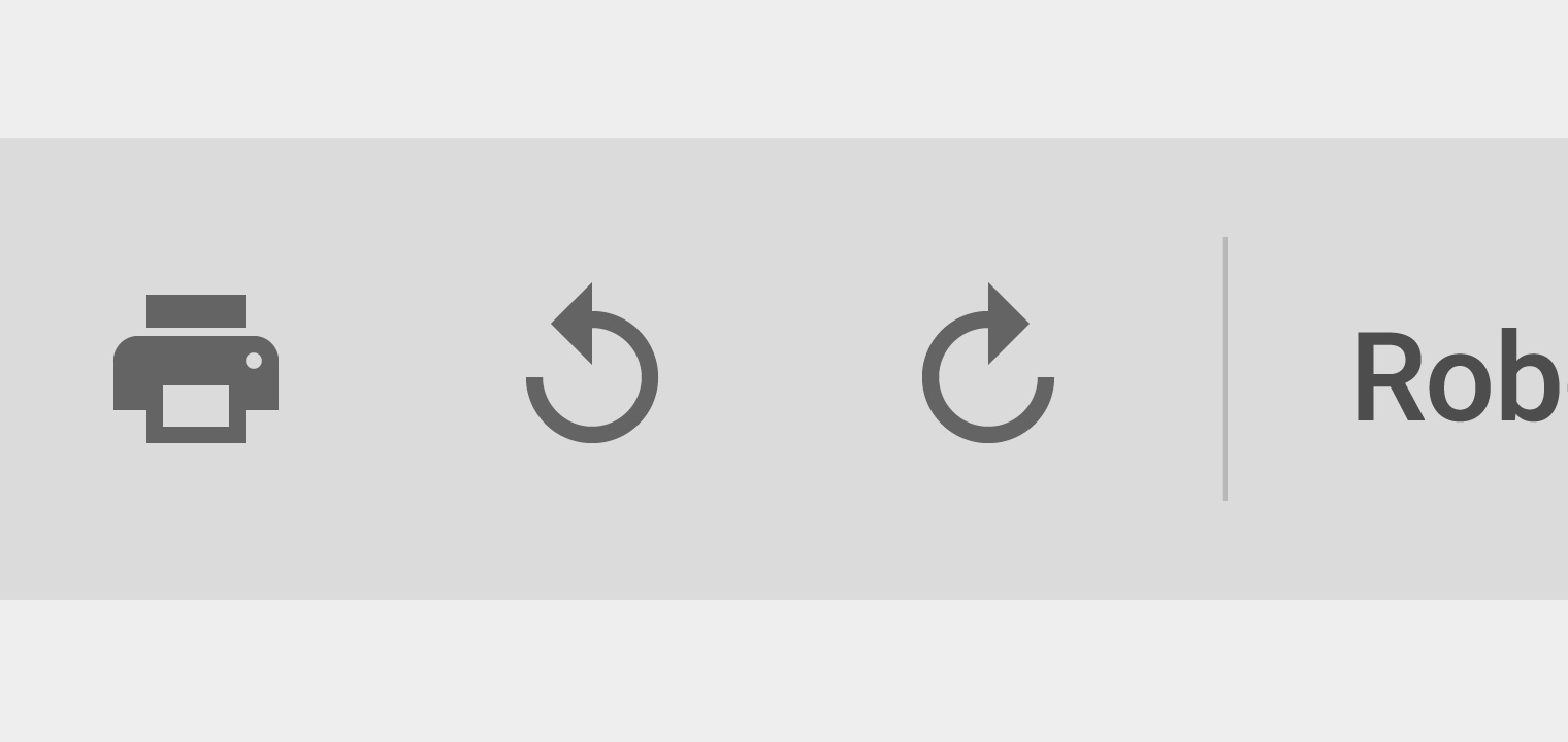 Material Design LTR redo and undo buttons in Google Docs