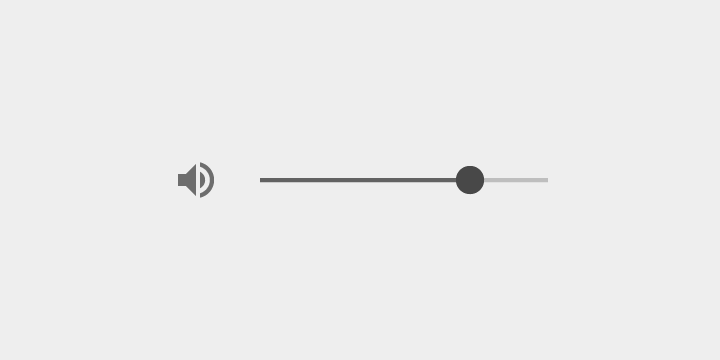 LTR volume slider in Material Design
